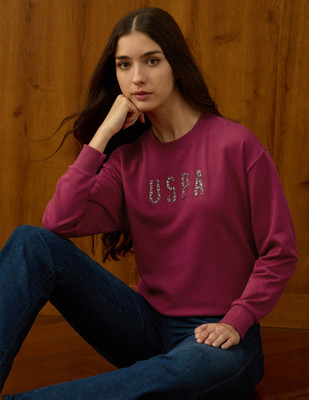 U.S. POLO ASSN. Full Sleeve Printed Women Sweatshirt