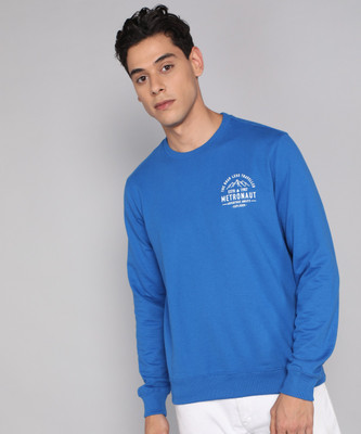 METRONAUT Full Sleeve Solid Men Sweatshirt