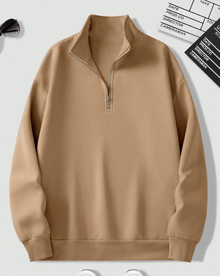 HypeThread Full Sleeve Solid Men Sweatshirt