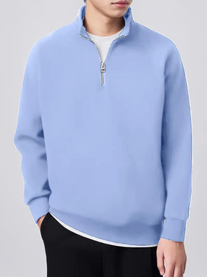 GreenFlair Full Sleeve Self Design Men Sweatshirt