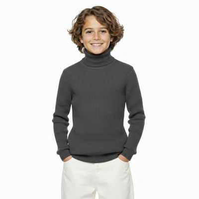 Clothify Full Sleeve Self Design Boys Sweatshirt