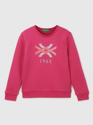 United Colors of Benetton Full Sleeve Graphic Print Baby Girls Sweatshirt