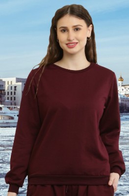 The Unicharm Full Sleeve Solid Women Sweatshirt