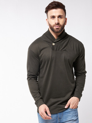 Gritstones Full Sleeve Solid Men Sweatshirt