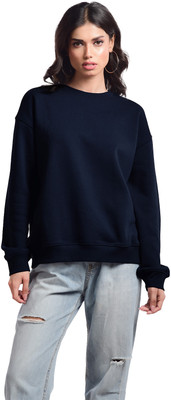 Femmora Full Sleeve Solid Women Sweatshirt