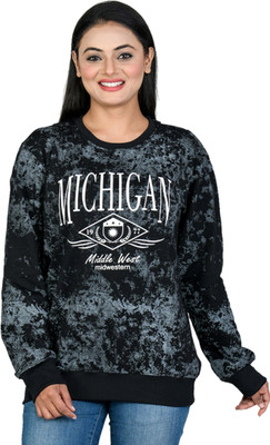 Weboasis Full Sleeve Self Design Women Sweatshirt