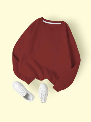 Faisalgarments Full Sleeve Solid Women Sweatshirt
