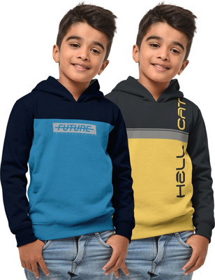 Hellcat Full Sleeve Color Block Boys Sweatshirt