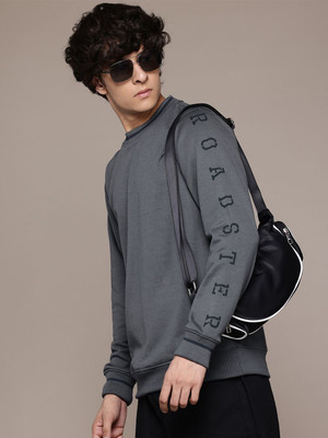 Roadster Full Sleeve Solid Men Sweatshirt