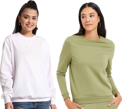 Bokaro Full Sleeve Solid Women Sweatshirt