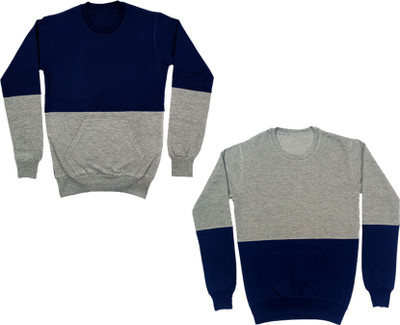AE Trends Full Sleeve Solid Boys & Girls Sweatshirt