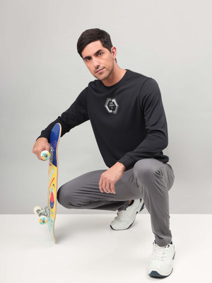 TECHNOSPORT Full Sleeve Solid Men Sweatshirt