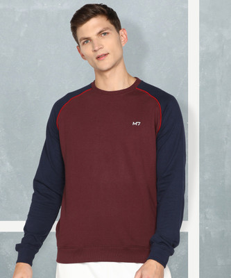 M7 By Metronaut Full Sleeve Color Block Men Sweatshirt