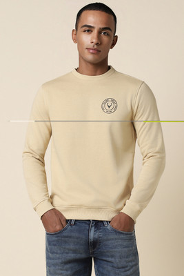 Allen Solly Full Sleeve Printed, Solid Men Sweatshirt