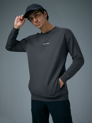 TECHNOSPORT Full Sleeve Solid Men Sweatshirt