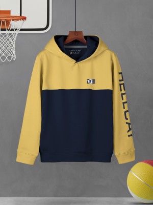 Hellcat Full Sleeve Color Block Boys Sweatshirt