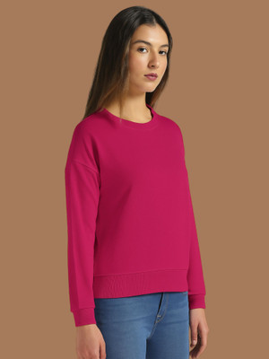 Kasendra Full Sleeve Solid Women Sweatshirt