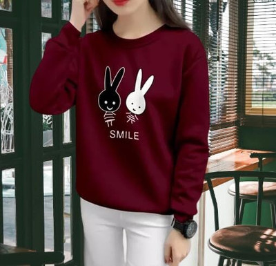 PWTI Full Sleeve Printed Women Sweatshirt
