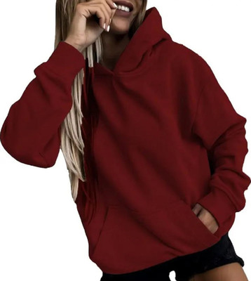 FLAXWEAR Full Sleeve Solid Women Sweatshirt