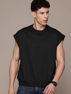 Roadster Sleeveless Solid Men Sweatshirt