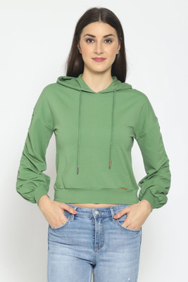 Azzurra Full Sleeve Solid Women Sweatshirt