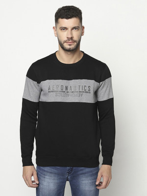 CRIMSOUNE CLUB Full Sleeve Color Block, Graphic Print Men Sweatshirt