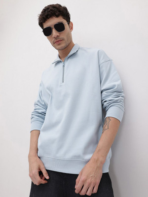 Roadster Full Sleeve Solid Men Sweatshirt