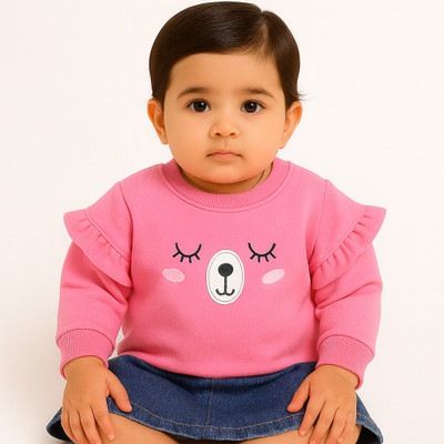 Mom's Love Full Sleeve Printed Baby Girls Sweatshirt