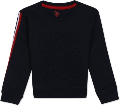 U.S. POLO ASSN. Full Sleeve Self Design Baby Boys Sweatshirt