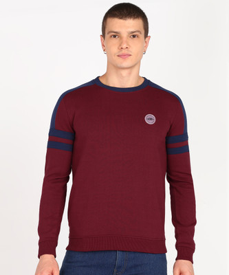 PETER ENGLAND Full Sleeve Color Block Men Sweatshirt