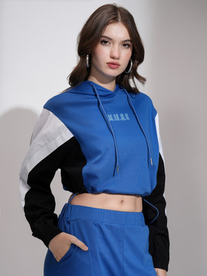 Tokyo Talkies Full Sleeve Color Block Women Sweatshirt