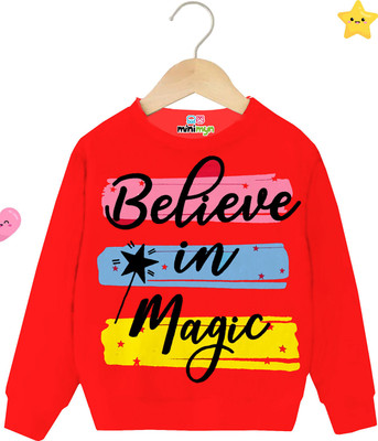 MINI MYN Full Sleeve Graphic Print Girls Sweatshirt