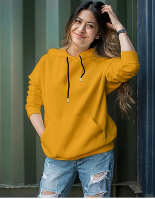 Clothy Full Sleeve Solid Women Reversible Sweatshirt