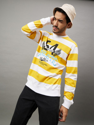 Club York Full Sleeve Striped Men Sweatshirt