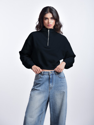 Femmora Full Sleeve Solid Women Sweatshirt