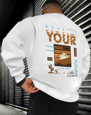 AUSK Full Sleeve Graphic Print Men Sweatshirt