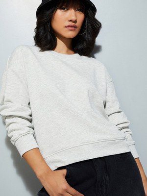 MAX Full Sleeve Solid Women Sweatshirt