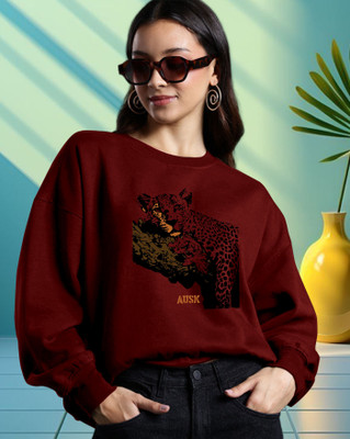 AOOSH Full Sleeve Graphic Print Women Sweatshirt