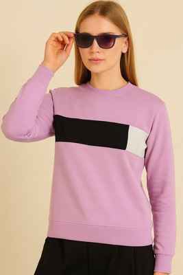 RELANE Full Sleeve Self Design Women Sweatshirt