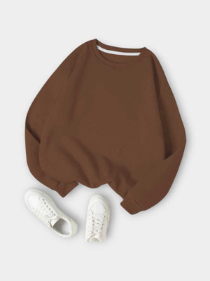 Faisalgarments Full Sleeve Solid Women Sweatshirt