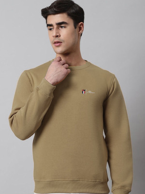 Nyker Full Sleeve Solid Men Sweatshirt