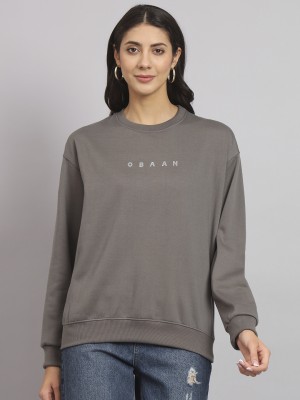 OBAAN Full Sleeve Printed Women Sweatshirt