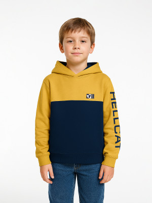 Hellcat Full Sleeve Color Block Boys Sweatshirt