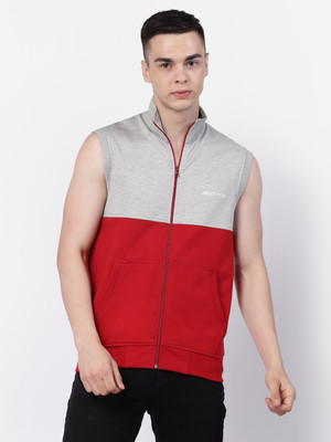 KALT Sleeveless Color Block Men Sweatshirt