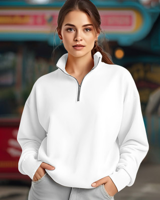 AOOSH Full Sleeve Solid Women Sweatshirt