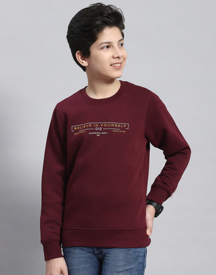MONTE CARLO Full Sleeve Printed Boys Sweatshirt