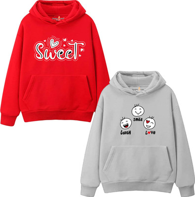 Naughty Little Full Sleeve Printed Baby Girls Sweatshirt