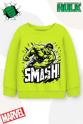 YK Marvel Full Sleeve Graphic Print Boys Sweatshirt
