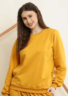 UNIVERSAL ACCESSE Full Sleeve Solid Women Sweatshirt