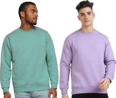 Datalact Full Sleeve Solid Men Sweatshirt